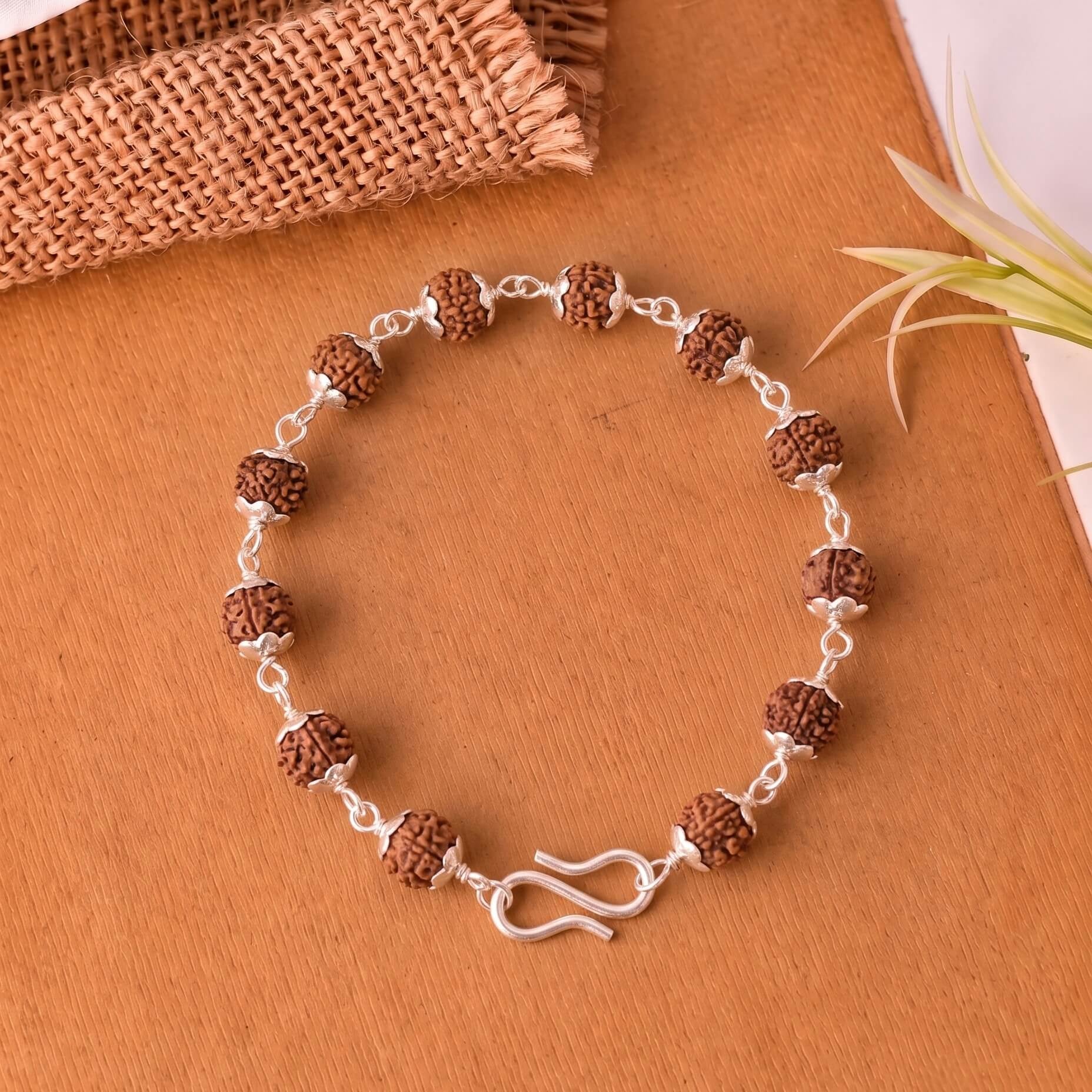 Rudraksha Silver Bracelet