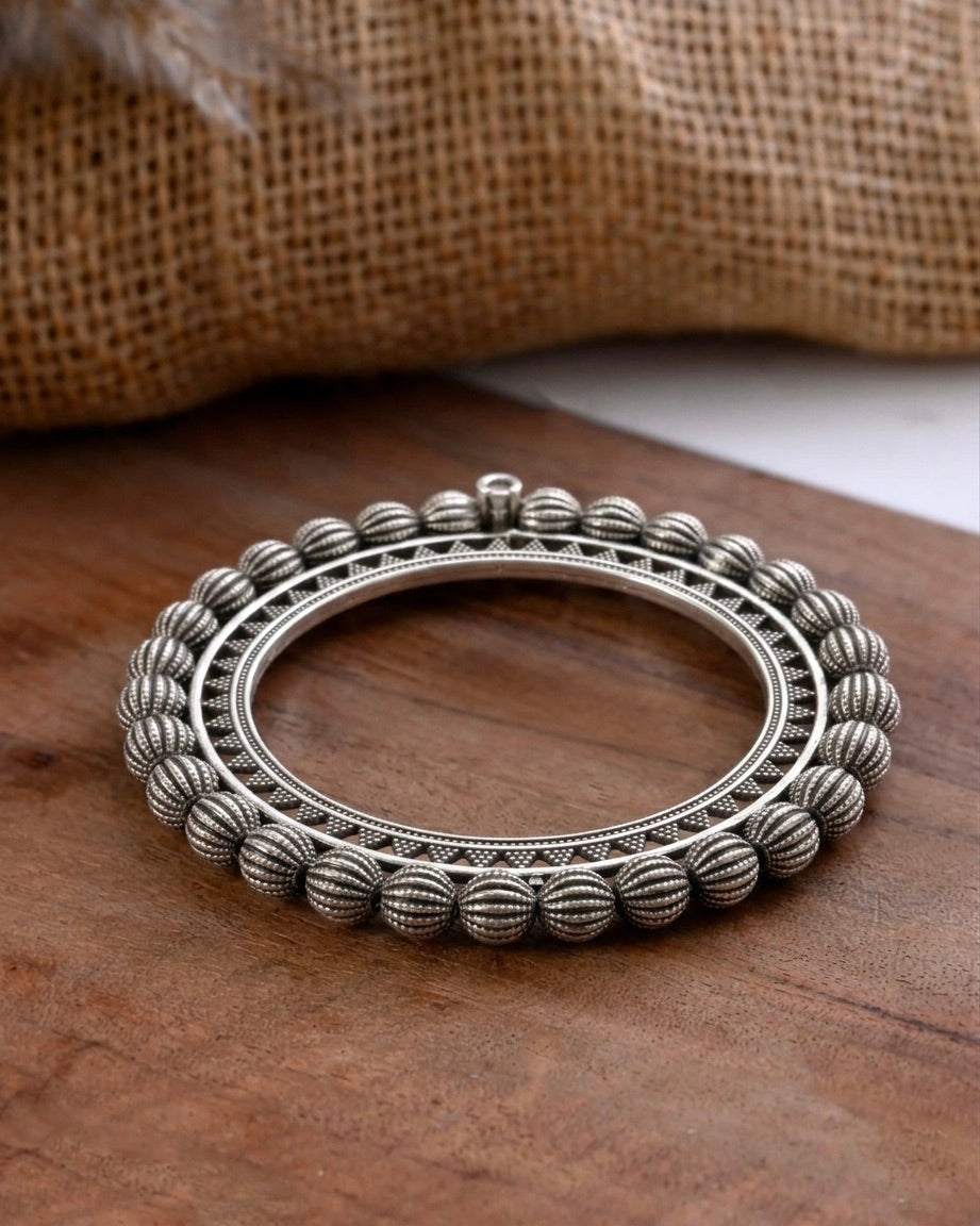Aarvi tribal silver bangle 925 sterling silver  meera jaipur