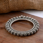 Aarvi tribal silver bangle 925 sterling silver  meera jaipur