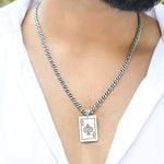 Ace Silver mens pendant - 925 Silver Jewellery Meera Jaipur