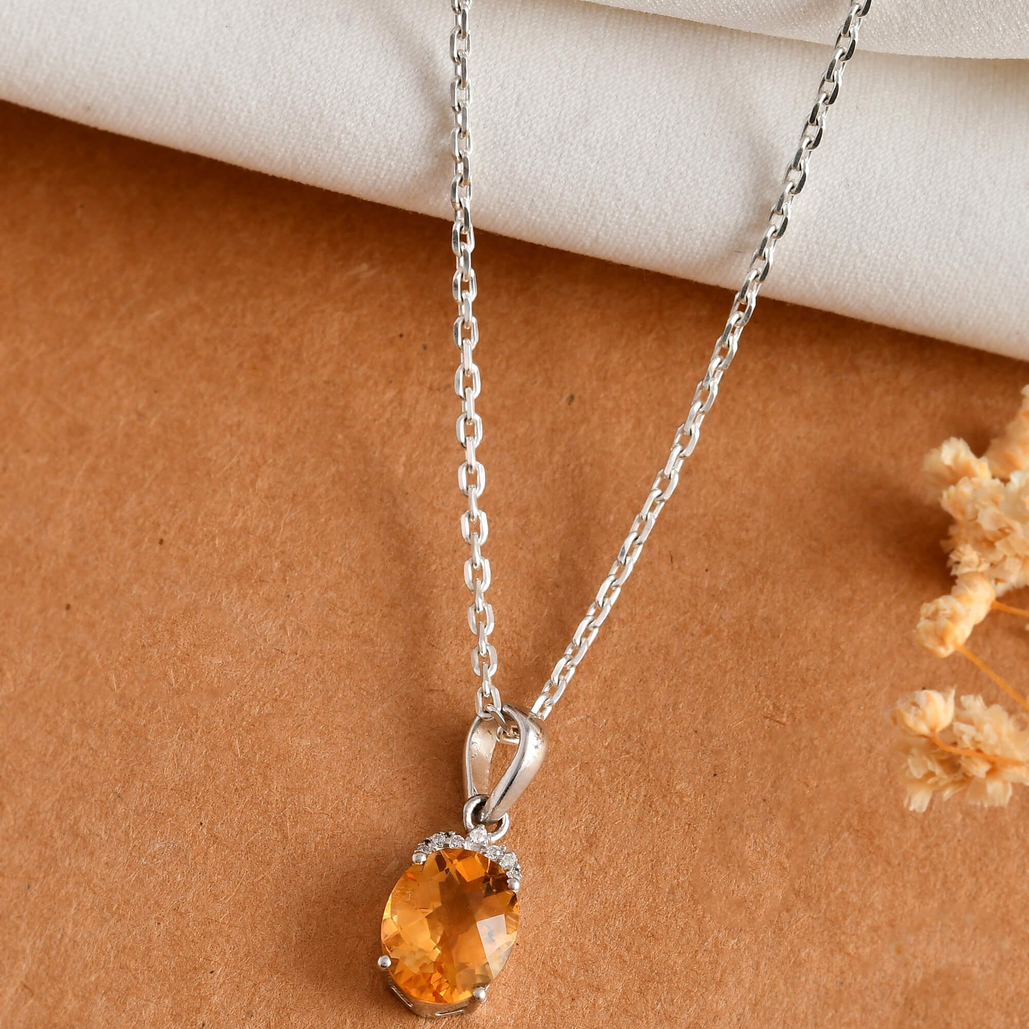 Amber Spark Pendant - 925 Silver Jewellery Meera Jaipur