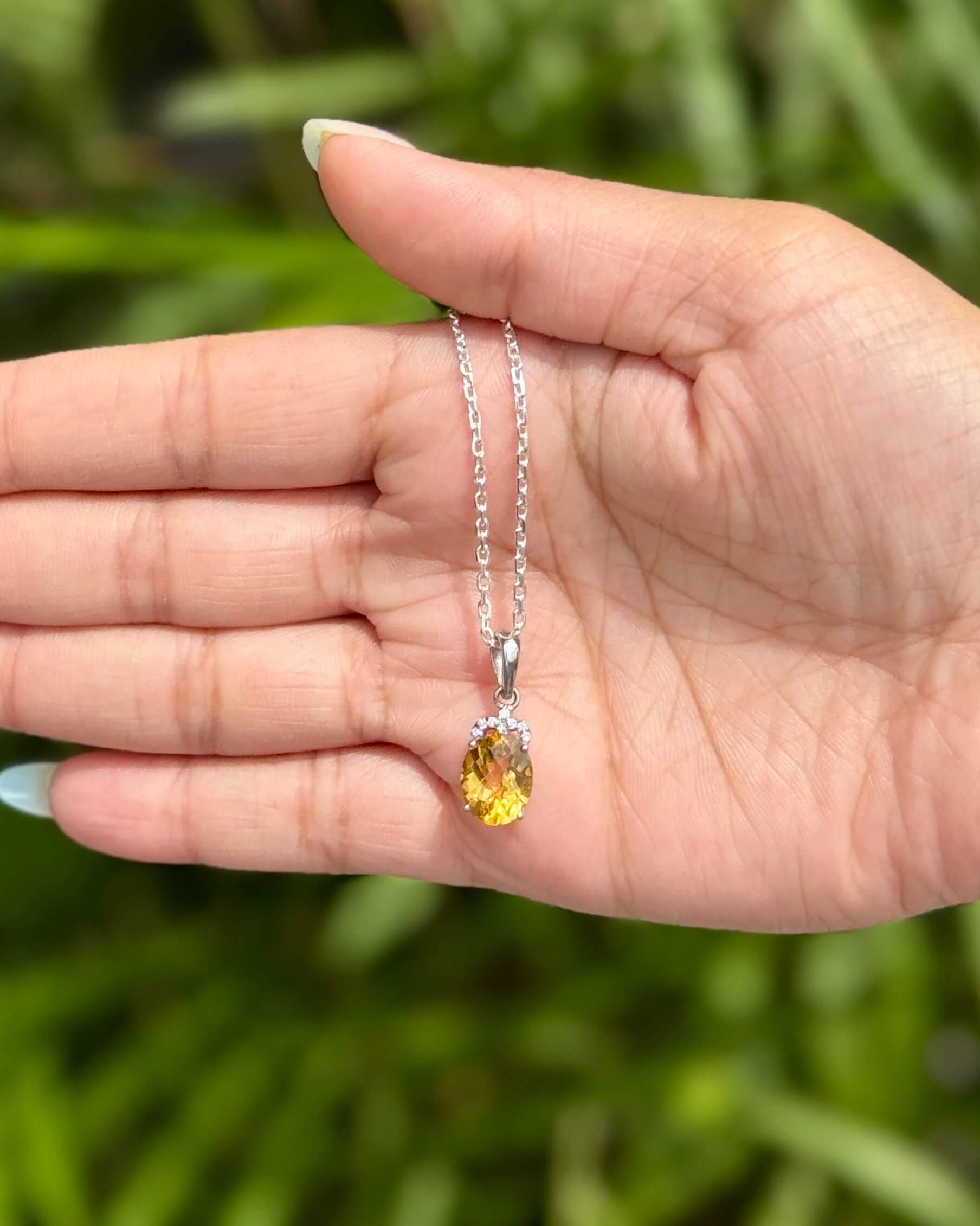 Amber Spark Pendant - 925 Silver Jewellery Meera Jaipur