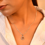 Amber Spark Silver Pendant - 925 Silver Jewellery Meera Jaipur