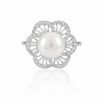 Ameera silver pearl ring - 925 Silver Jewellery Meera Jaipur