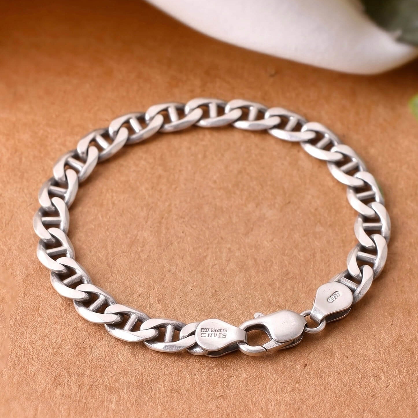 Anchor Link Chain Bracelet 925 sterling silver meera jaipur