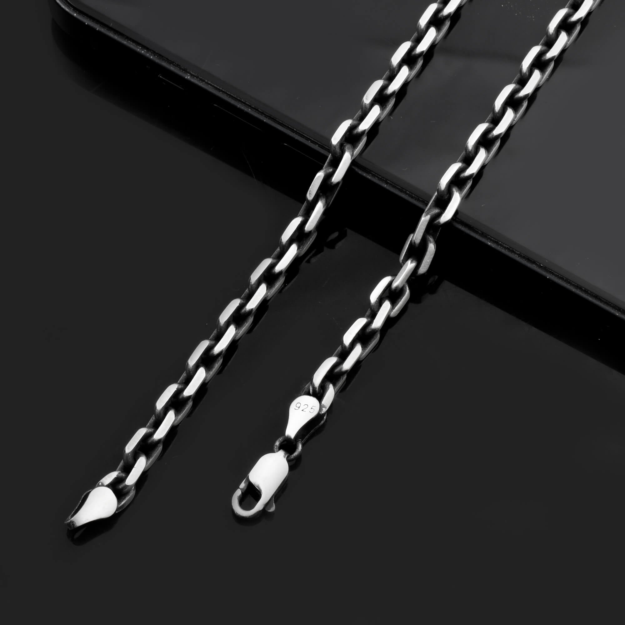 Arc Mens Silver Chain - 925 Silver Jewellery Meera Jaipur