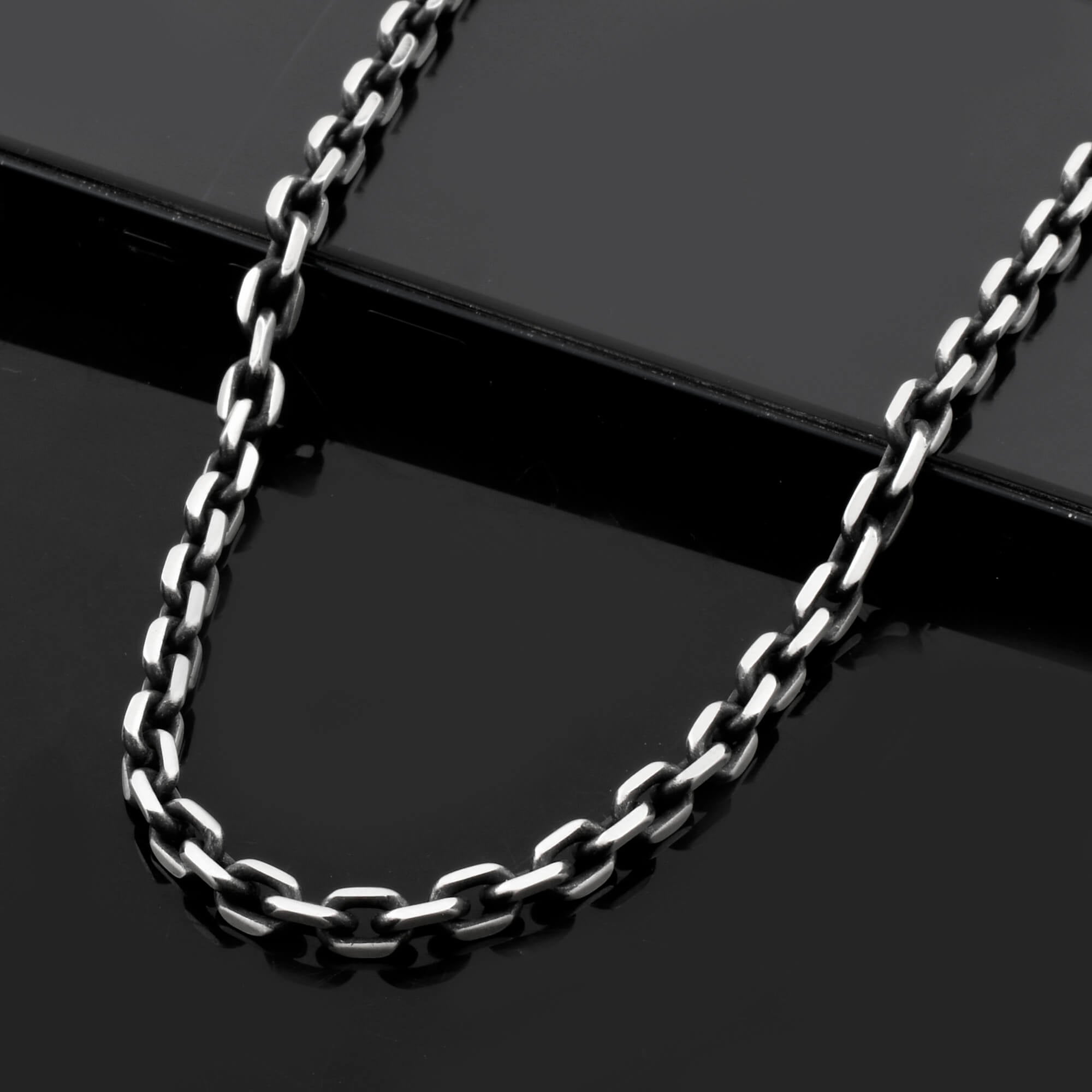 Arc Mens Silver Chain - 925 Silver Jewellery Meera Jaipur