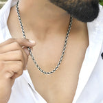Arc Mens Silver Chain - 925 Silver Jewellery Meera Jaipur