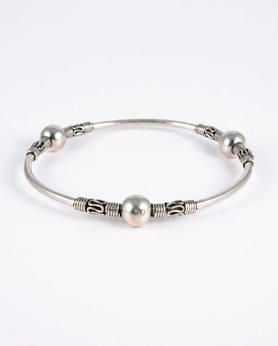 Aria Bangle - 925 Silver Jewellery Meera Jaipur
