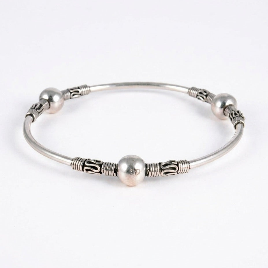 Aria Bangle - 925 Silver Jewellery Meera Jaipur