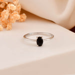 BLACK ONYX silver ring - 925 Silver Jewellery Meera Jaipur