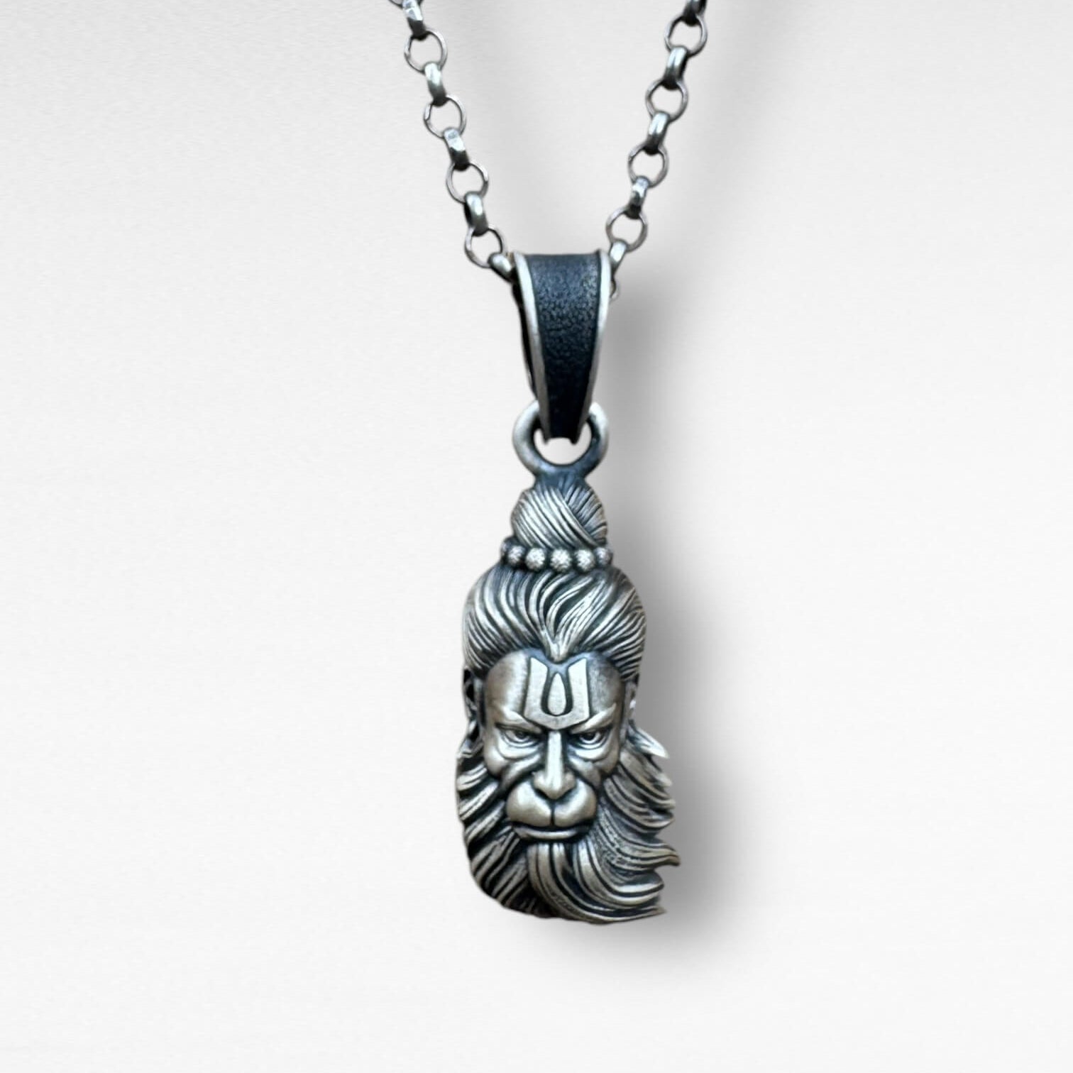 Bajrangbali Face Pendant - 925 Silver Jewellery Meera Jaipur
