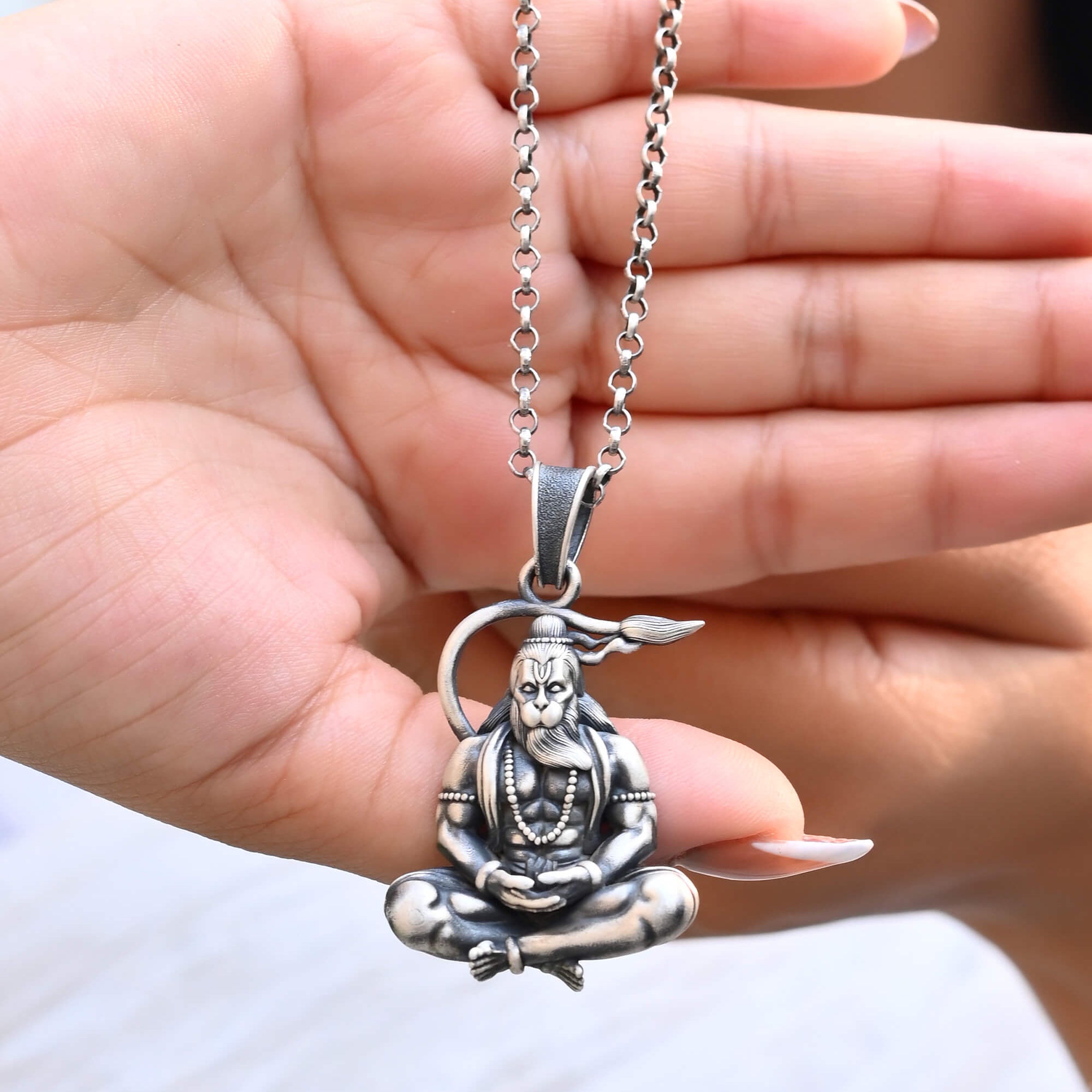 Bajrangbali Pendant - 925 Silver Jewellery Meera Jaipur