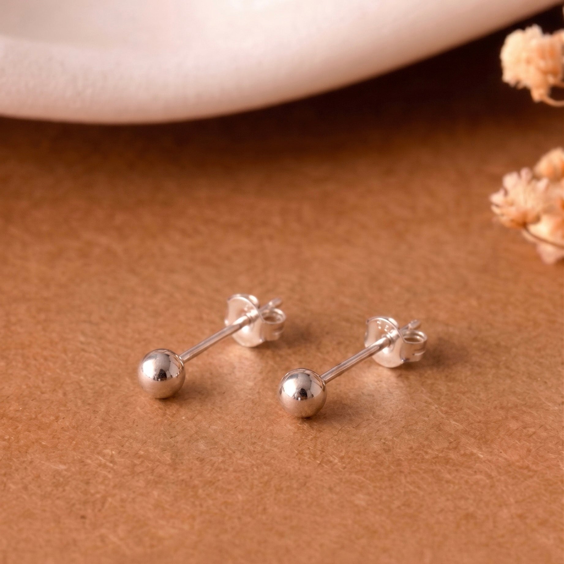 Ball Studs - 925 Silver Jewellery Meera Jaipur
