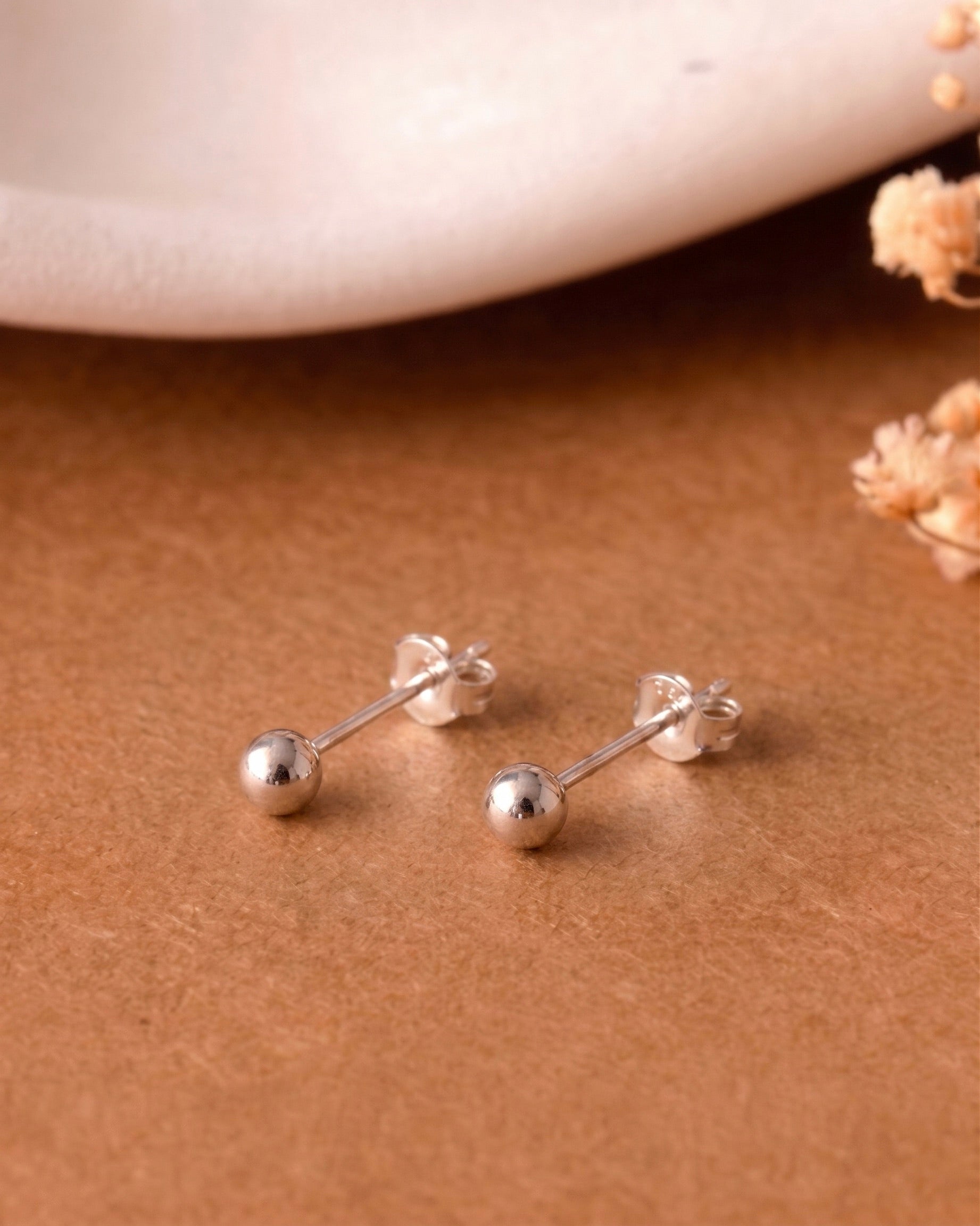 Ball Studs - 925 Silver Jewellery Meera Jaipur
