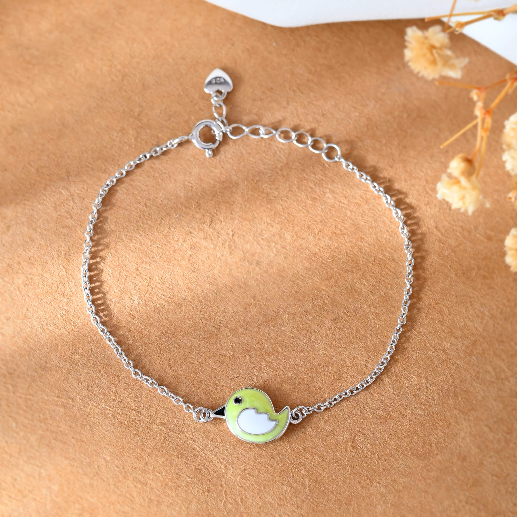 Birdie baby silver bracelet - 925 Silver Jewellery Meera Jaipur