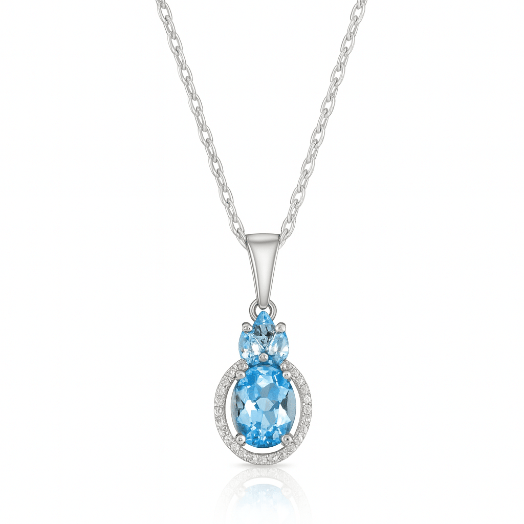 Blue Grace Pendant - 925 Silver Jewellery Meera Jaipur