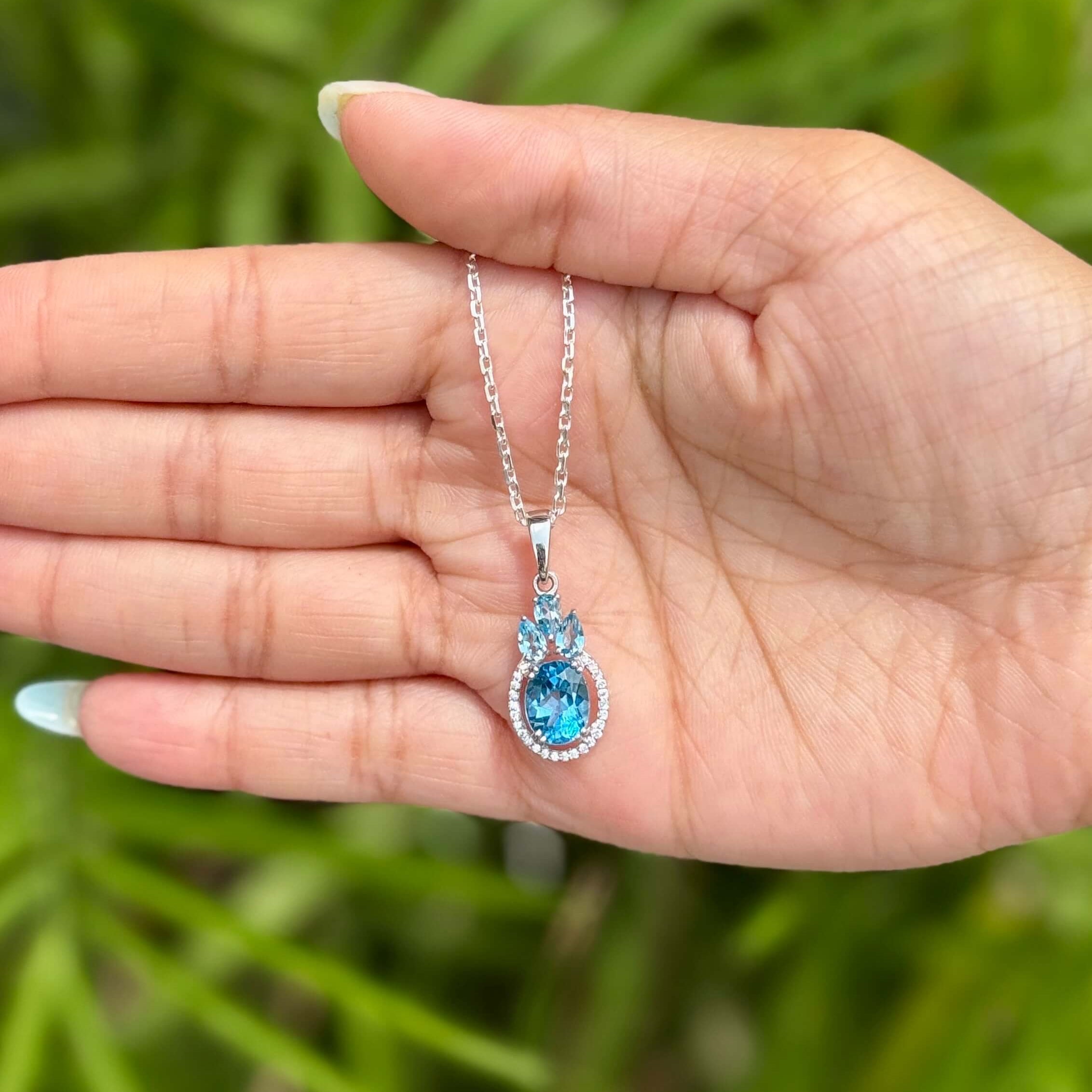 Blue Grace Pendant - 925 Silver Jewellery Meera Jaipur