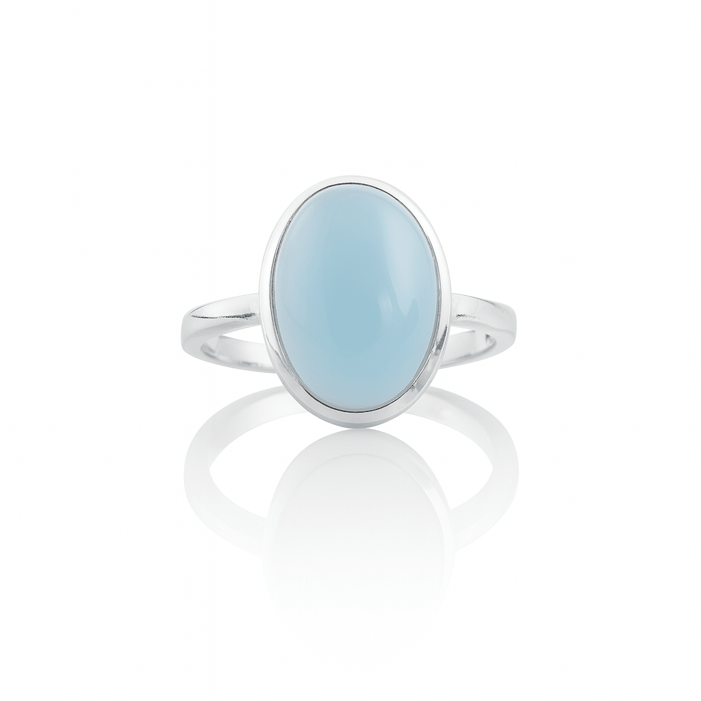 Bluey Calsi silver ring - 925 Silver Jewellery Meera Jaipur