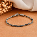 Braided Italian Silver Bracelet - 925 Silver Jewellery Meera Jaipur