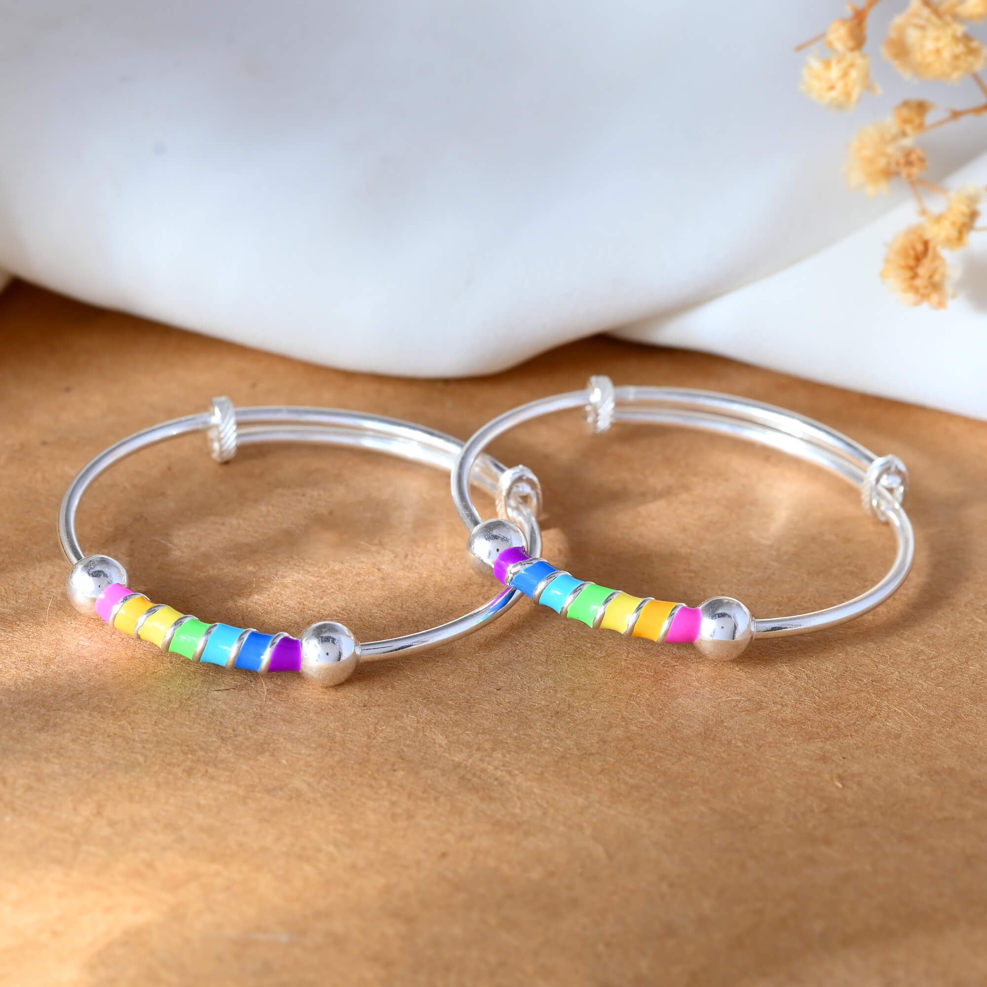 Bubbles baby silver bracelet - 925 Silver Jewellery Meera Jaipur