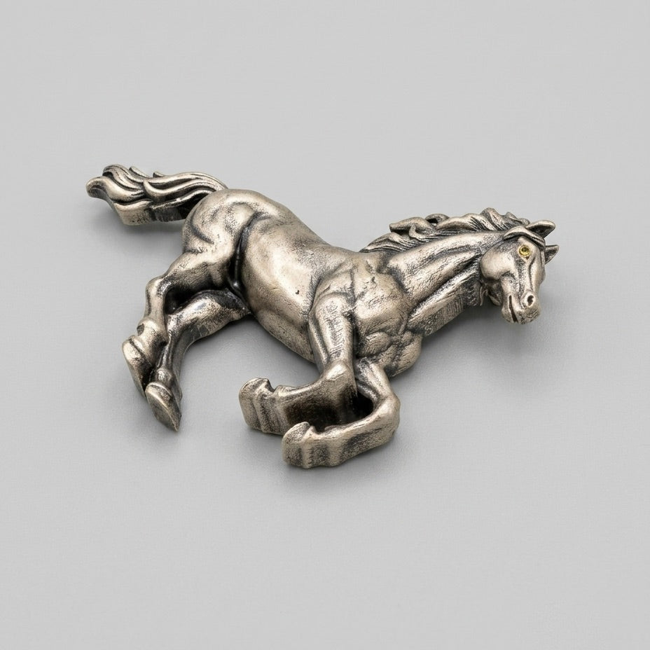 Horse Silver Brooch