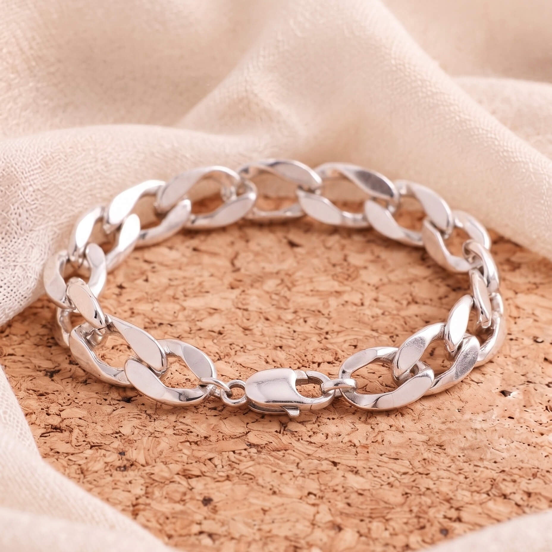 Silver Curb Chain Bracelet