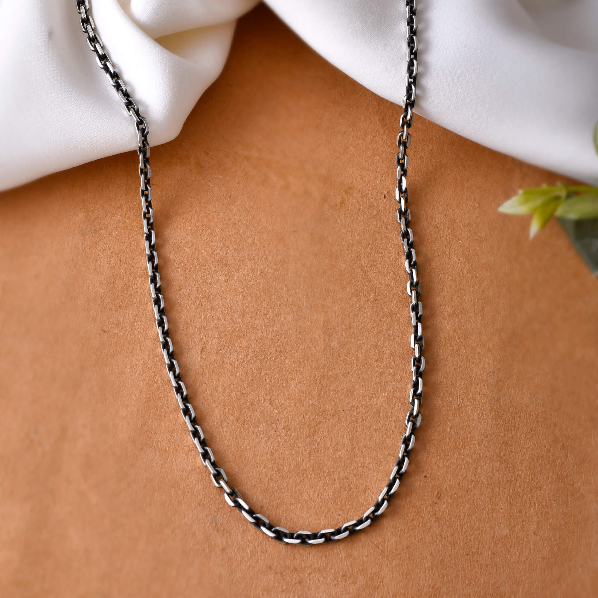 Cable silver chain - 925 Silver Jewellery Meera Jaipur