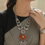 Chandra Necklace 925 sterling silver meera jaipur