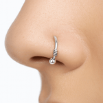 Round Nose Ring With Bead - Meera Jaipur