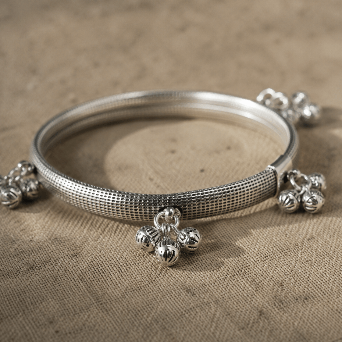 Radhika ghungroo silver bangle