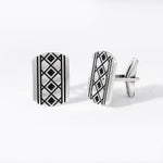 Cube Mens Silver Cuff Link - 925 Silver Jewellery Meera Jaipur