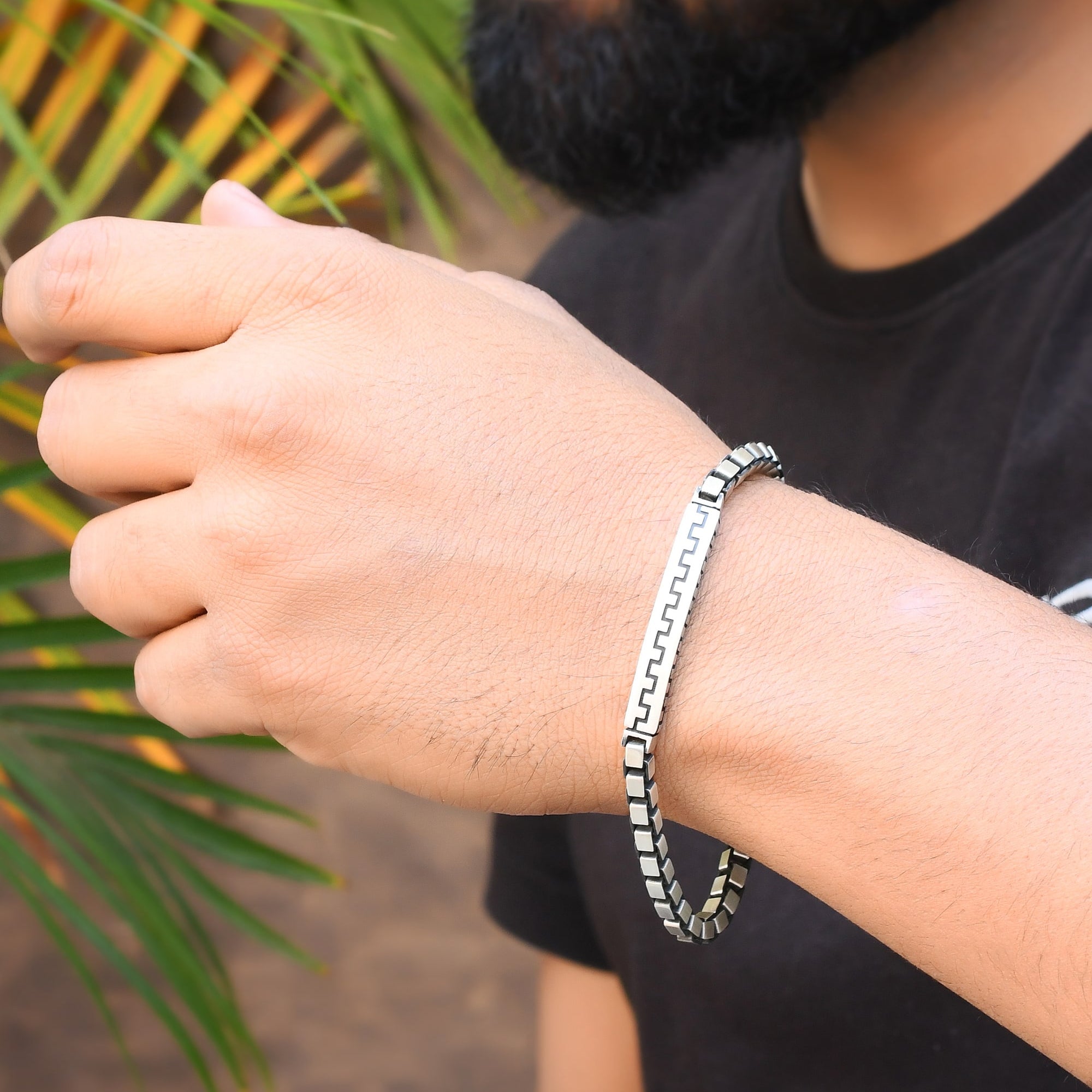 Curve Silver Bracelet - 925 Silver Jewellery Meera Jaipur