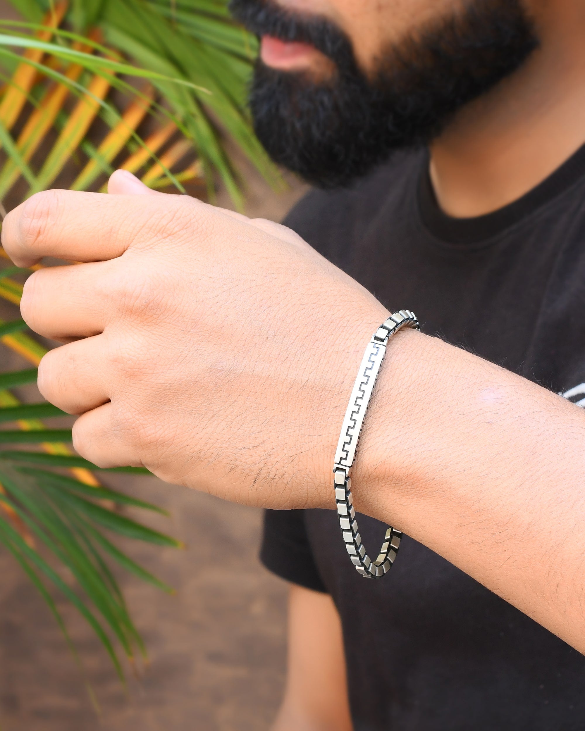 Curve Silver Bracelet - 925 Silver Jewellery Meera Jaipur