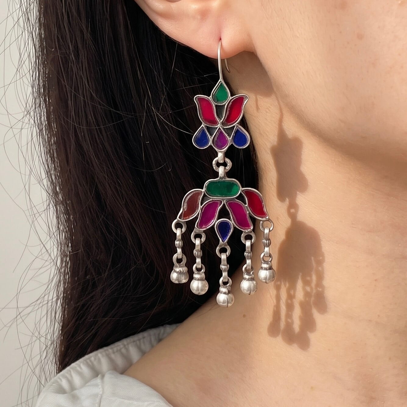Advika Silver Earring