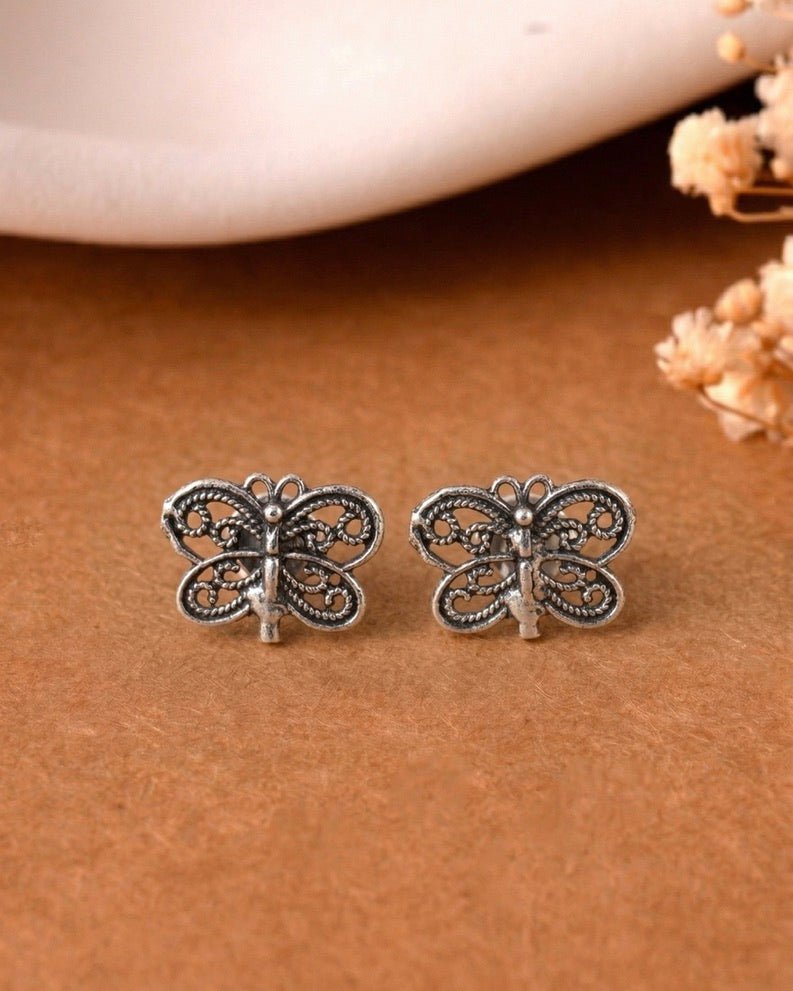 Butterfly Studs - 925 Silver Jewellery Meera Jaipur
