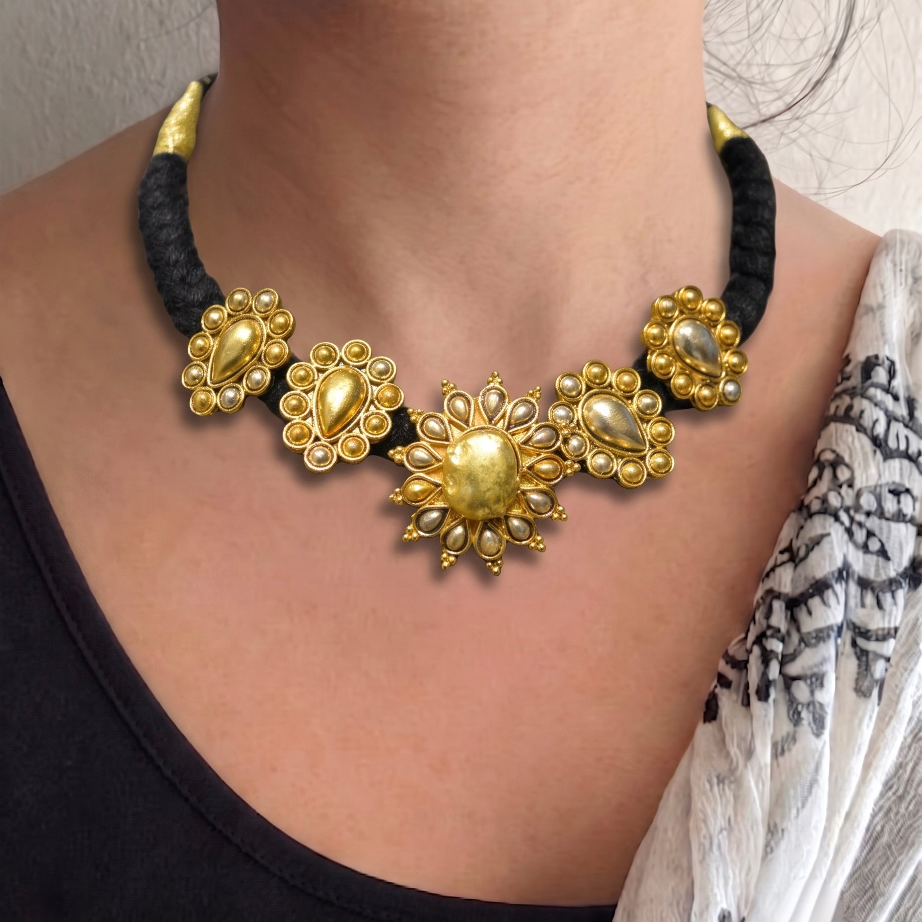 Taruni Silver Choker Necklace