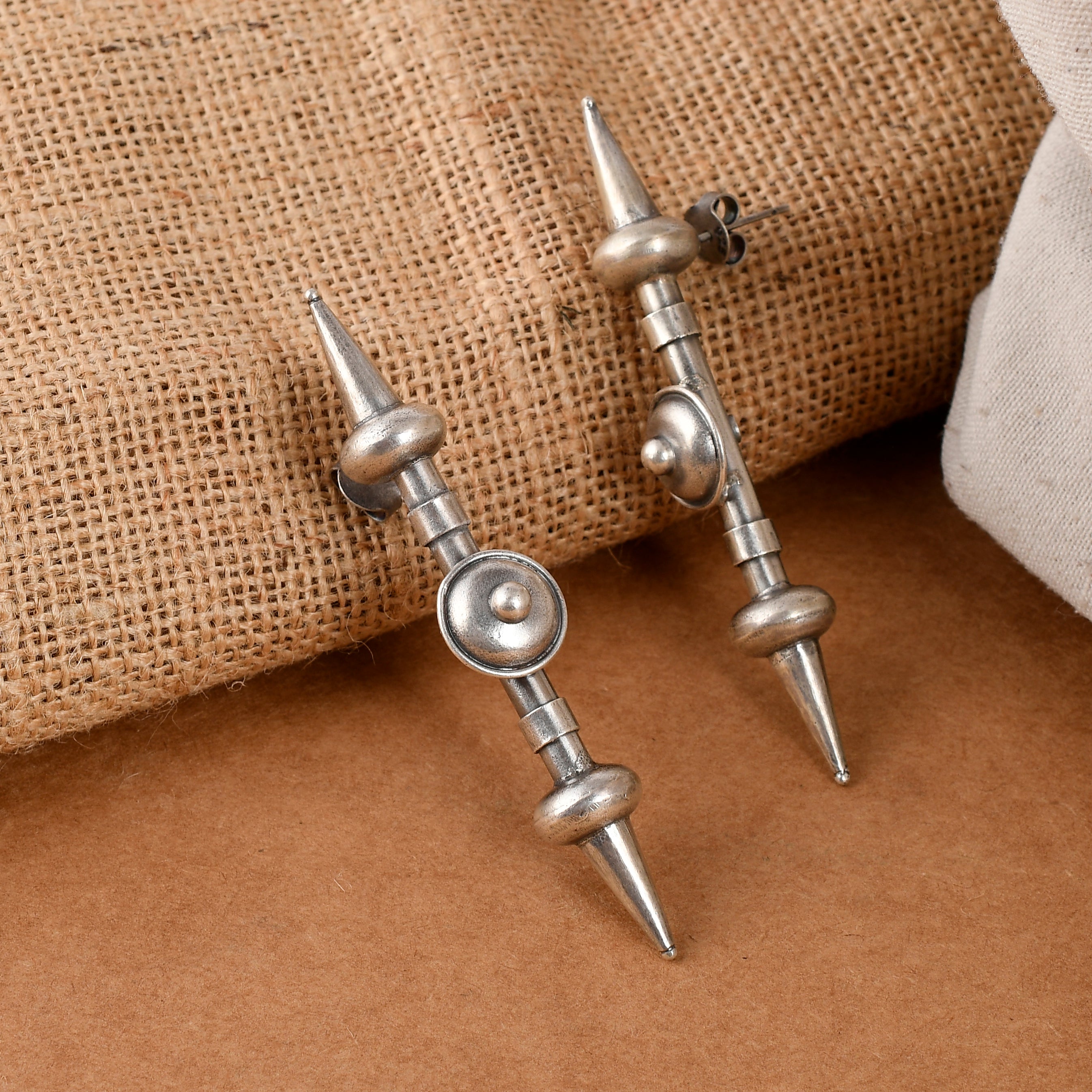 Mahi Tribal Pure Silver Earrings - 925 Silver Jewellery Meera Jaipur