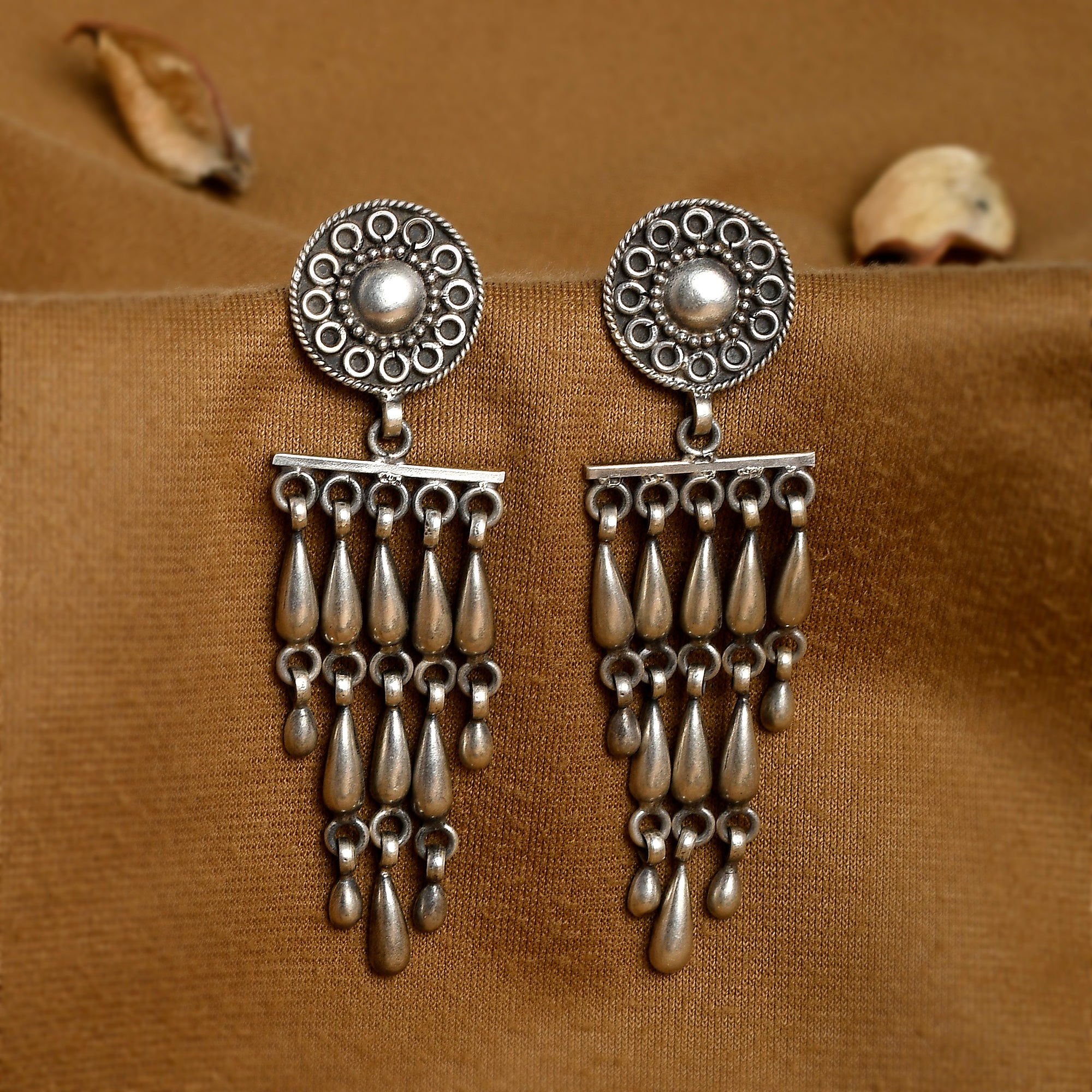 Irya Tribal Pure Silver Earrings - 925 Silver Jewellery Meera Jaipur