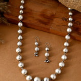 Round beads silver Necklace