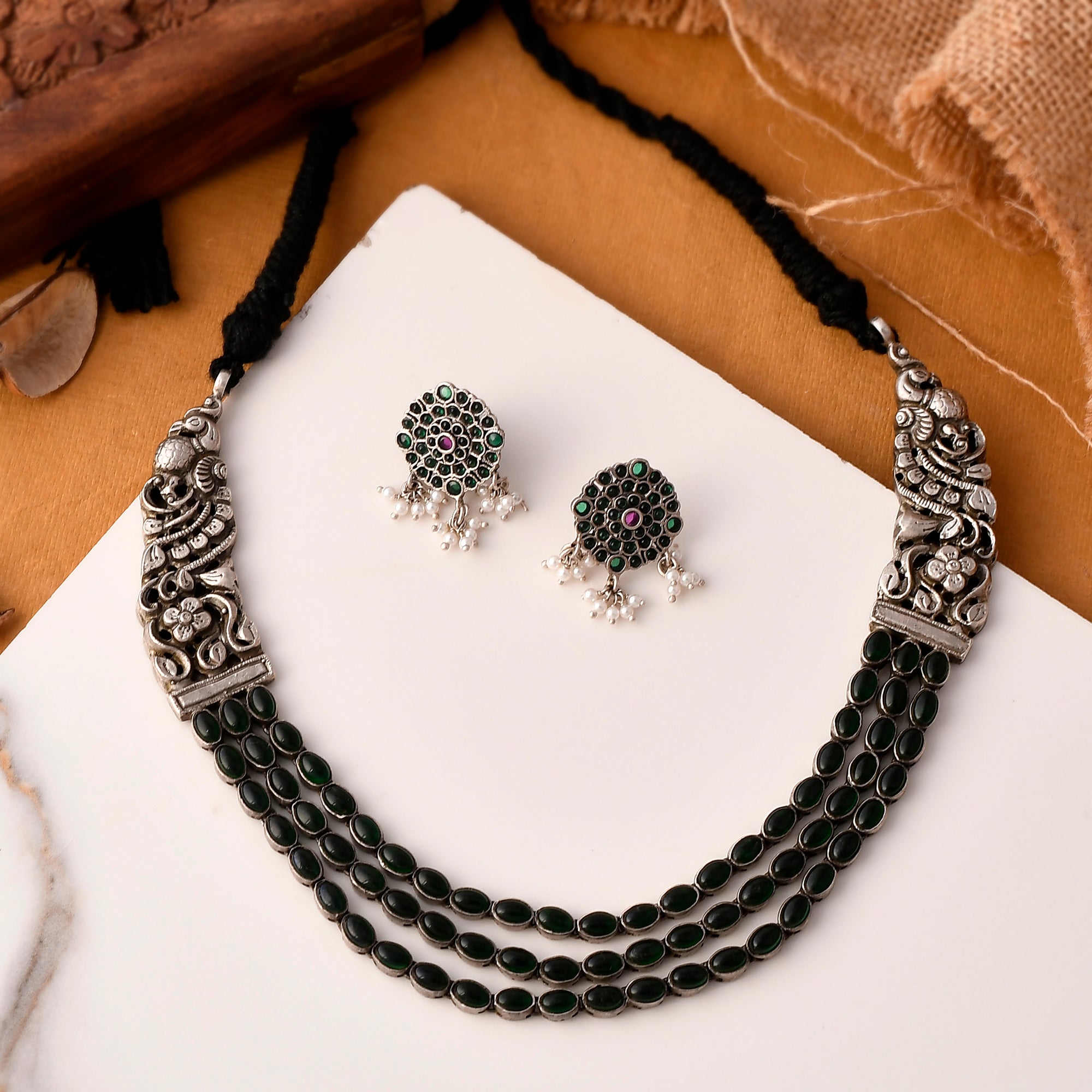 Tirupati silver necklace - 925 Silver Jewellery Meera Jaipur