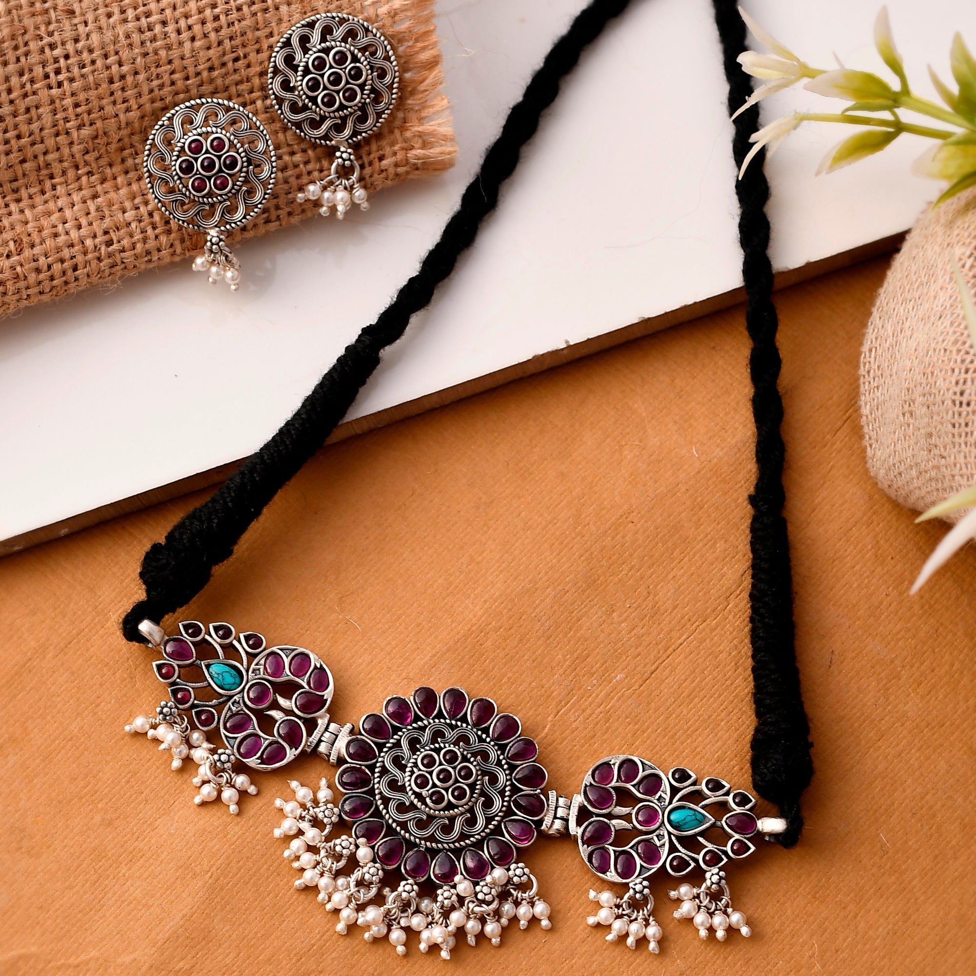 Sevita silver necklace - 925 Silver Jewellery Meera Jaipur