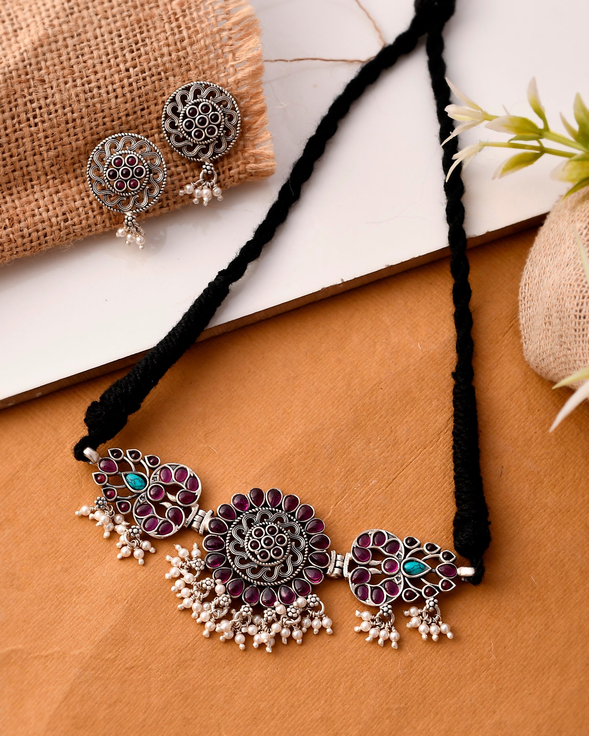 Sevita silver necklace - 925 Silver Jewellery Meera Jaipur