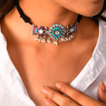 Jini silver choker necklace - 925 Silver Jewellery Meera Jaipur
