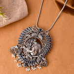 Krishnamayur silver necklace - 925 Silver Jewellery Meera Jaipur