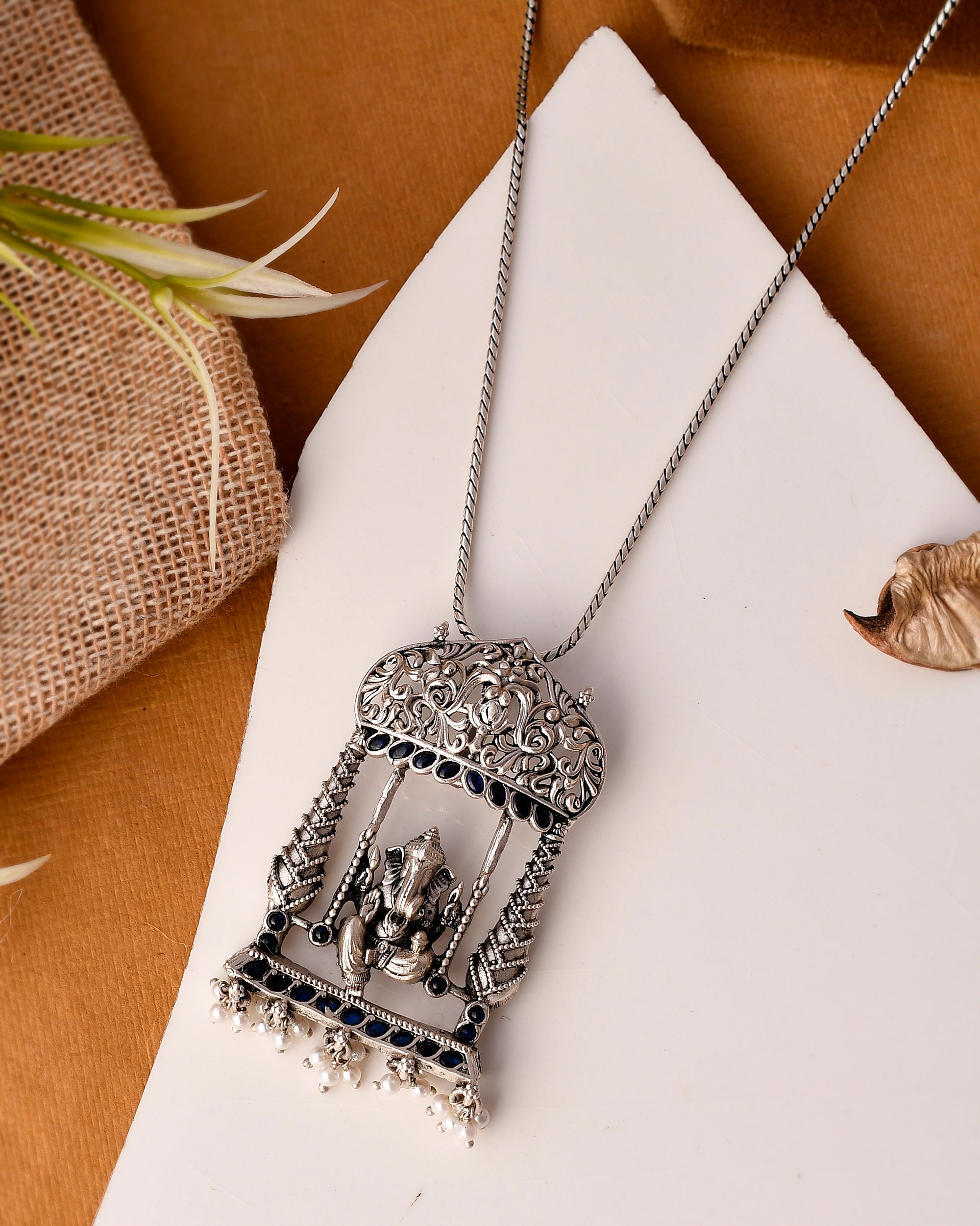 Ekhika silver necklace - 925 Silver Jewellery Meera Jaipur