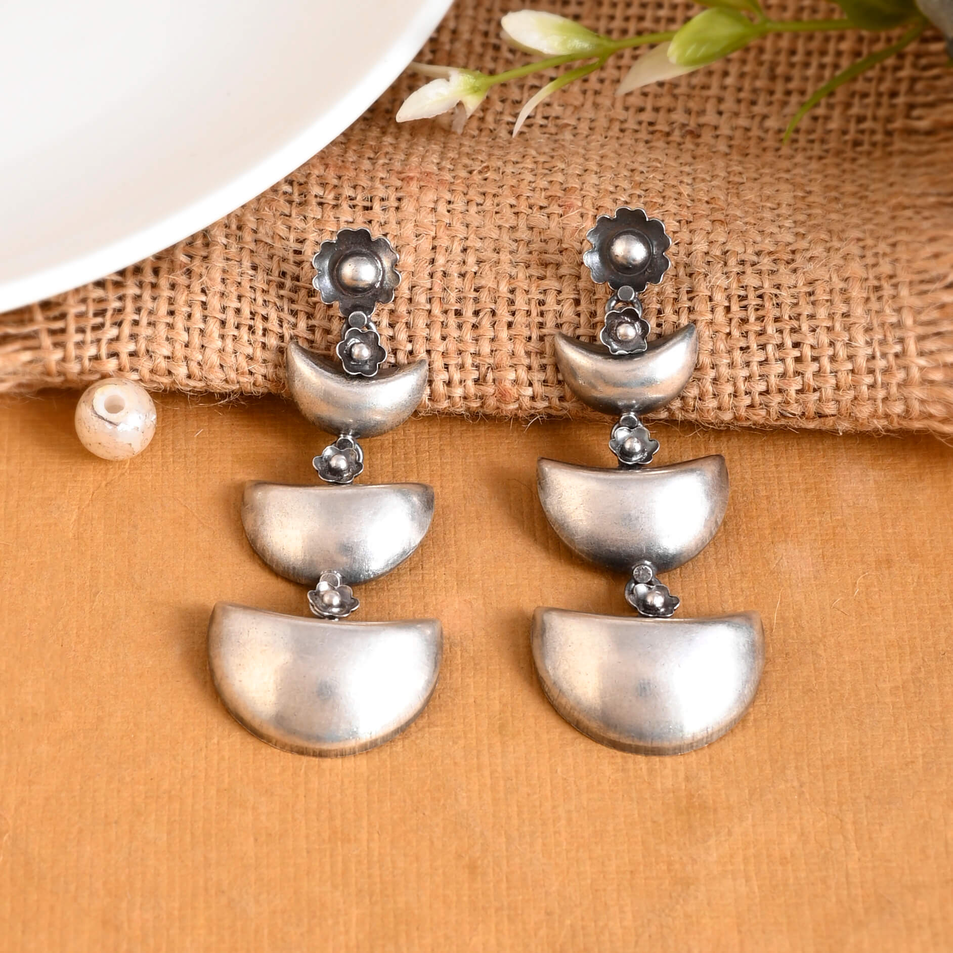 tritiye Earring - 925 Silver Jewellery Meera Jaipur