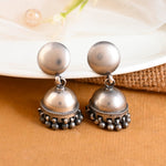 Oxidised Silver Jhumki - 925 Silver Jewellery Meera Jaipur