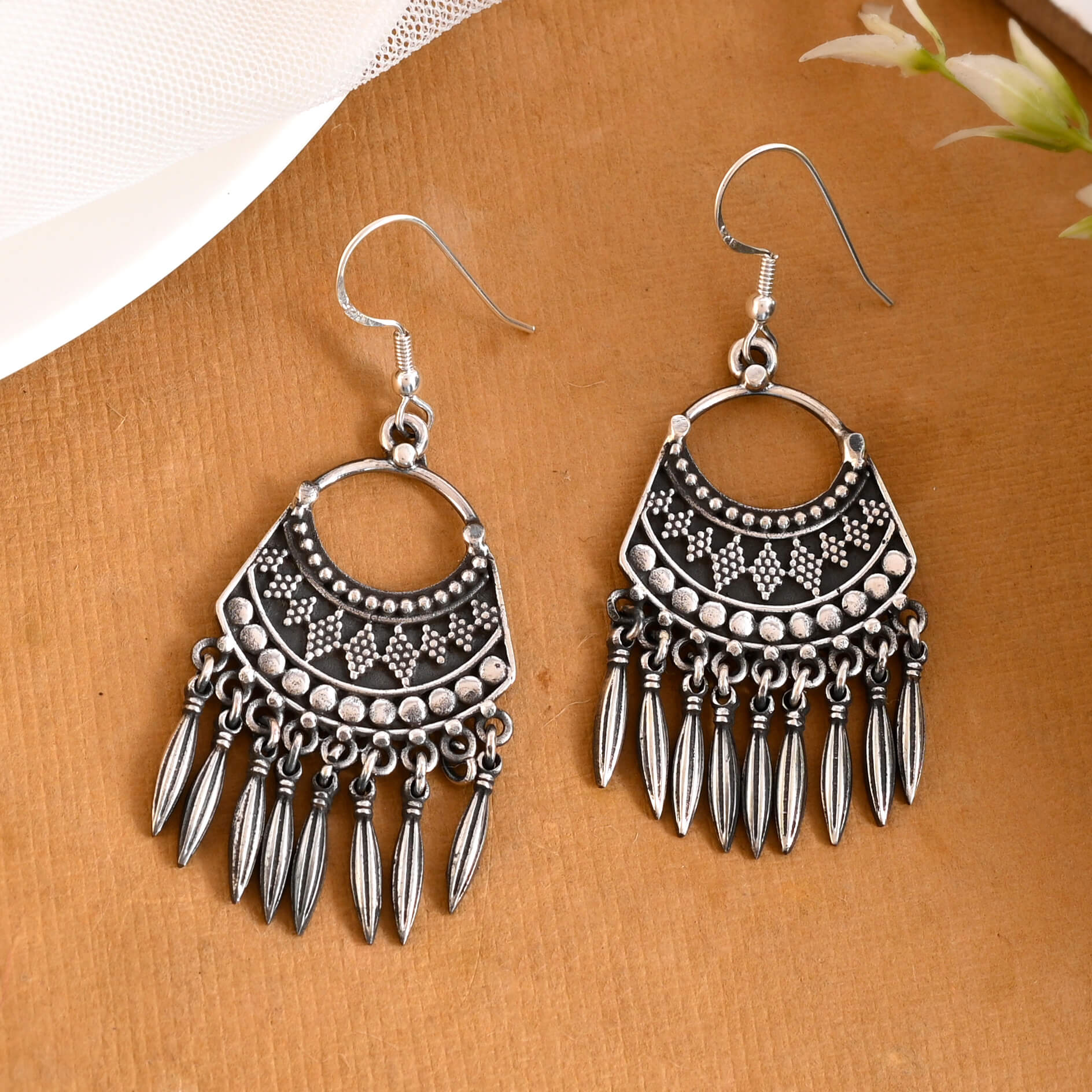Victorian Silver earring - 925 Silver Jewellery Meera Jaipur