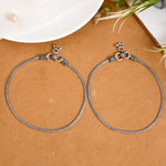 Tribal Flat Chain silver anklet - 925 Silver Jewellery Meera Jaipur